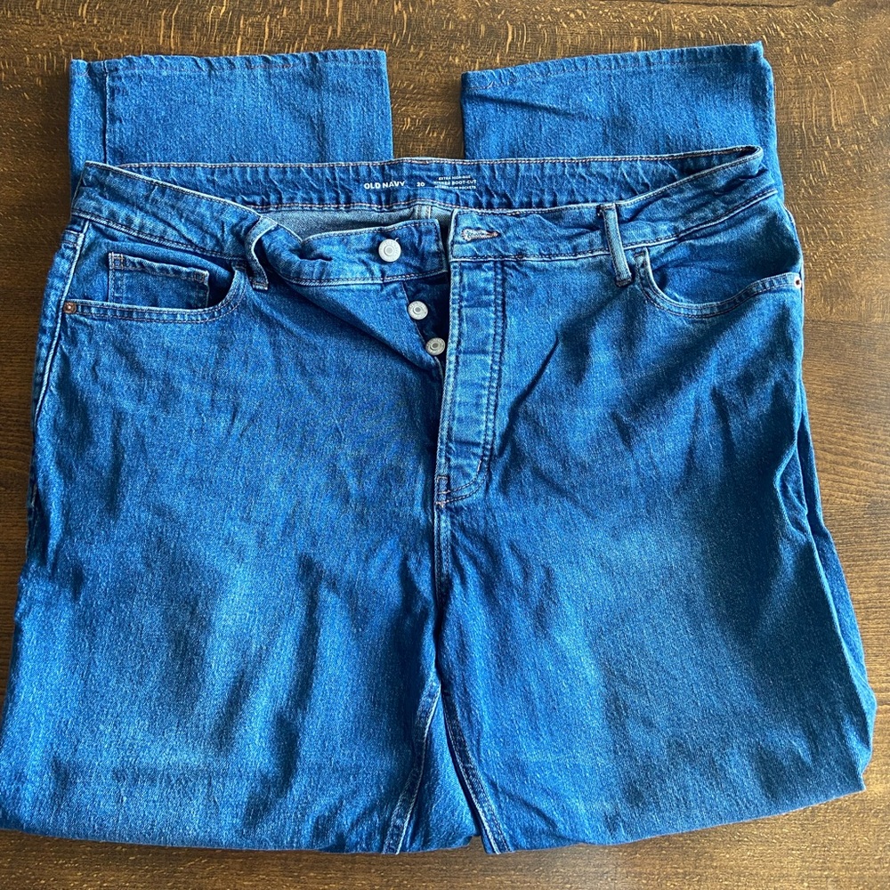 Old Navy Extra High-Waisted Button-Fly Kicker Boot-Cut Jeans